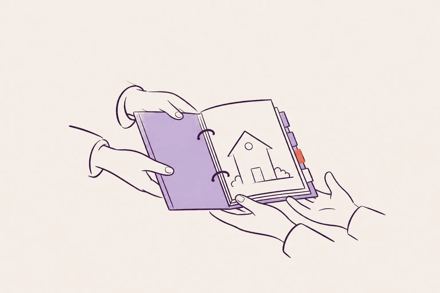 Illustration av en trygg överlämning där föreningens dokument och kunskap går vidare till nästa styrelse